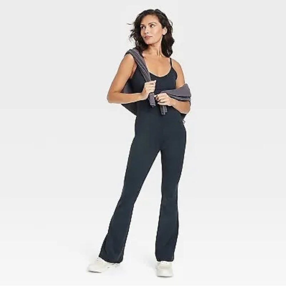 NWT JOYLAB Flare Bodysuit Jumpsuit Black Size XSmall - Picture 2 of 6